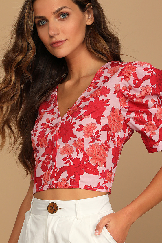 Vacay Forever Floral Printed Crop Top 